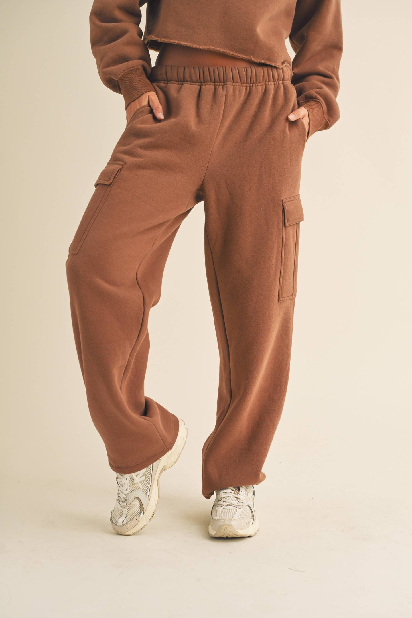 CARGO POCKET SWEATPANTS: BLACK / M P3135ST