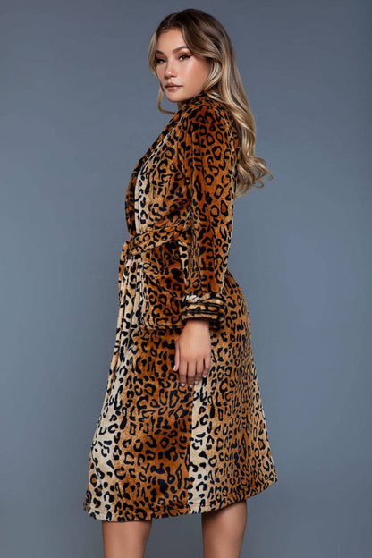 2071 Leopard Plush Robe