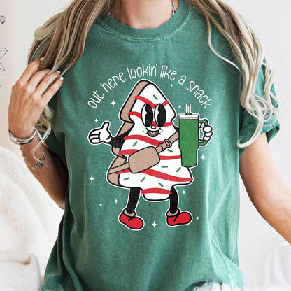 Out Here Looking Like A Snack, Christmas Tree, Bougie Tshirt