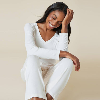 Natalie - Classic V-Neck PJ Set