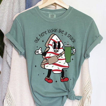 Out Here Looking Like A Snack, Christmas Tree, Bougie Tshirt