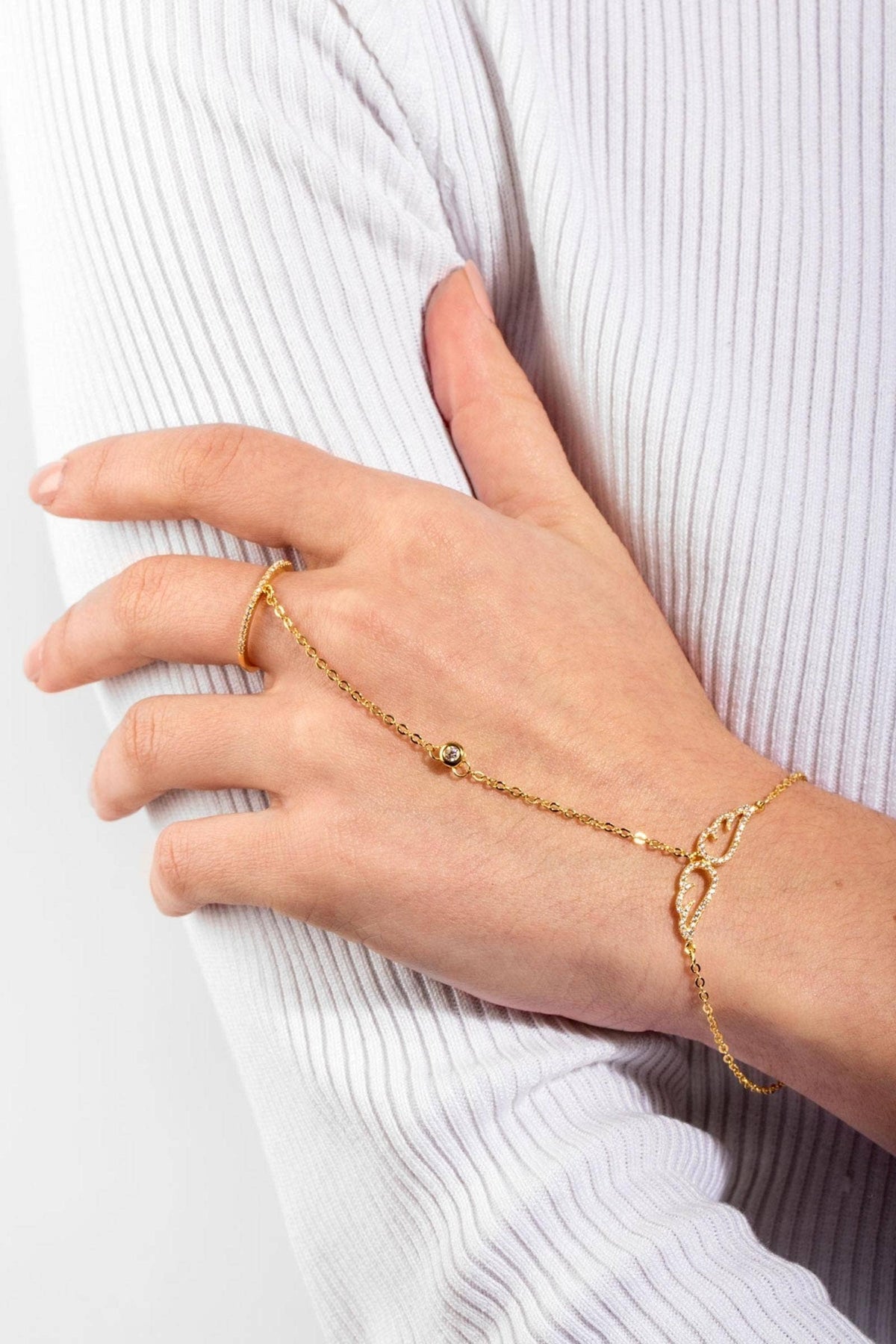 Saachi Angel Wing Ring Bracelet Set