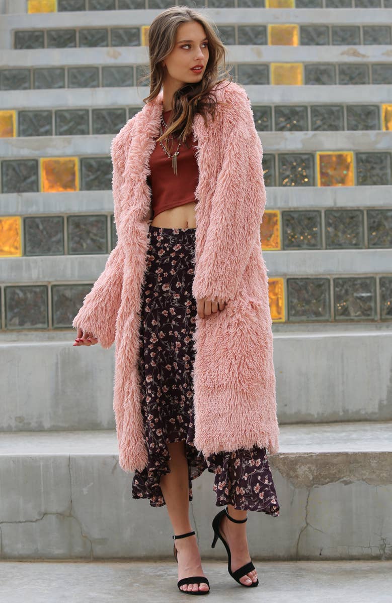 SJ711-ASIS FAUX FUR COAT