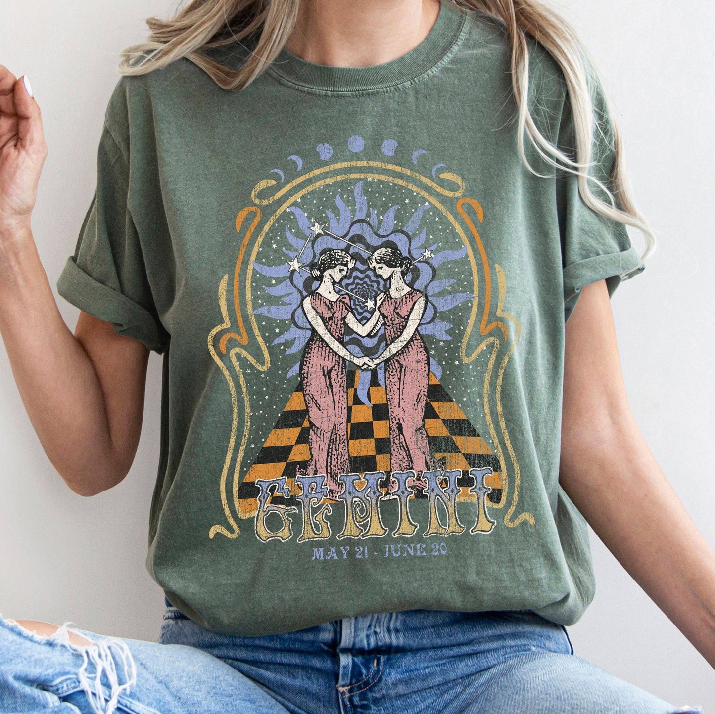 Gemini Zodiac Comfort Colors Tees, Horoscope, Astrology